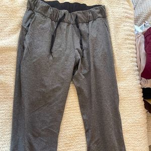 lululemon gray high rise stretch pants 7/8 length